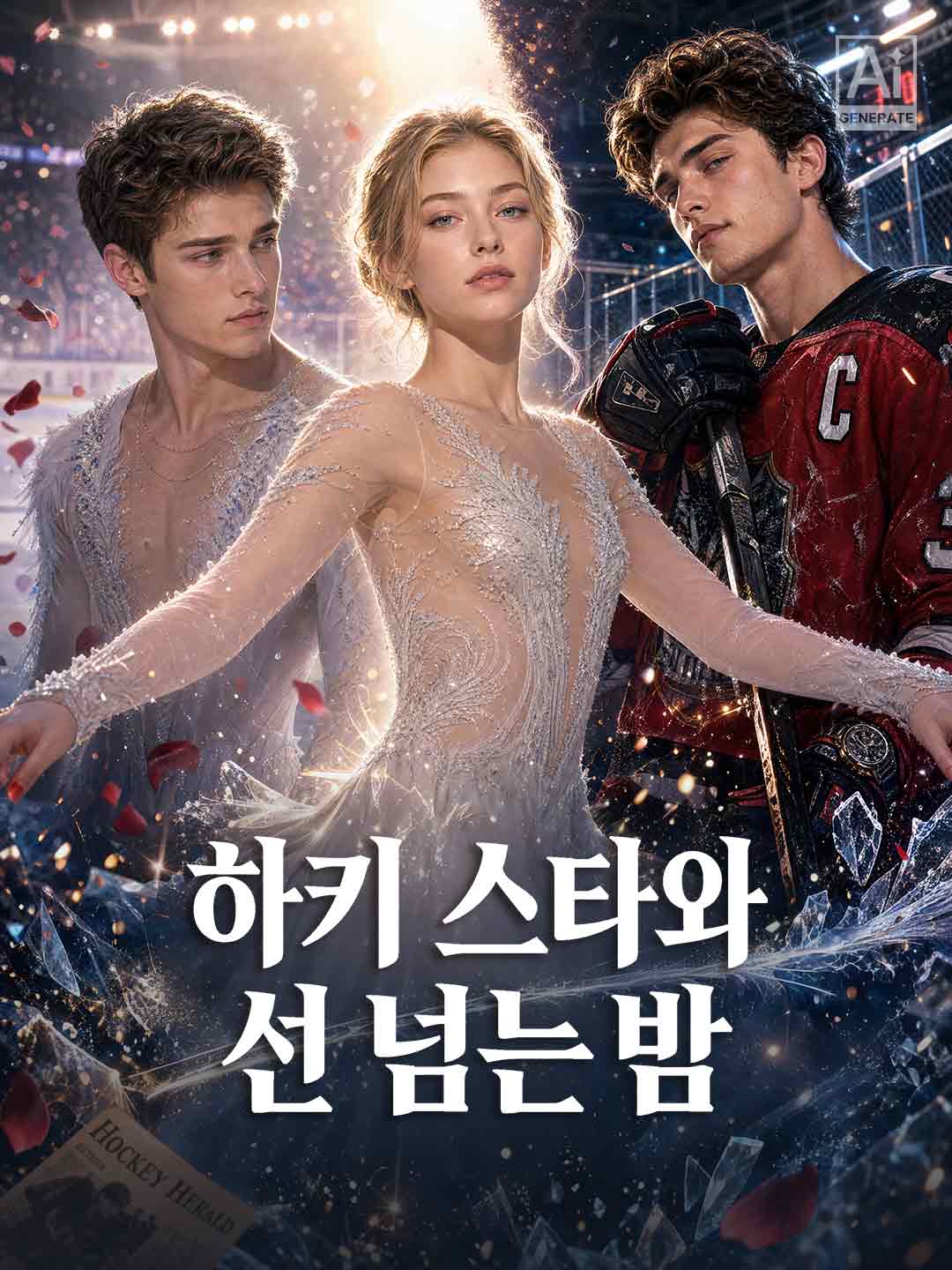 하키 스타와 선 넘는 밤 posteri