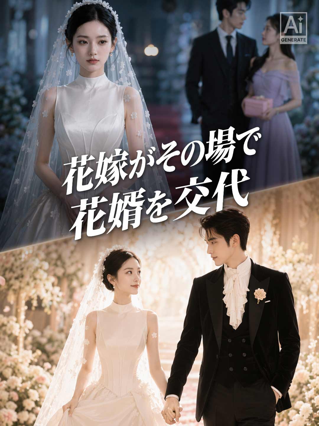 花嫁がその場で花婿を交代 posteri