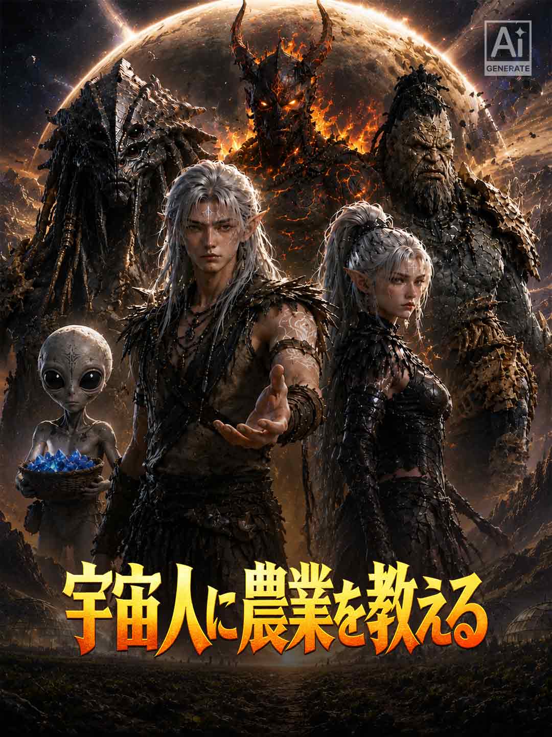 宇宙人に農業を教える posteri