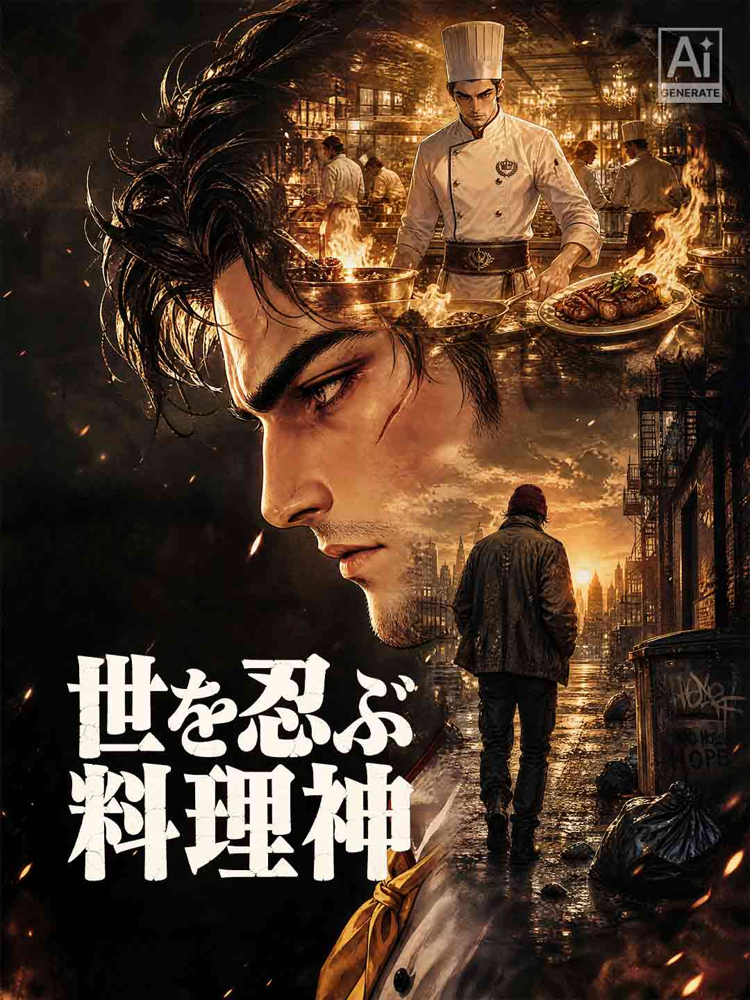 世を忍ぶ料理神 posteri