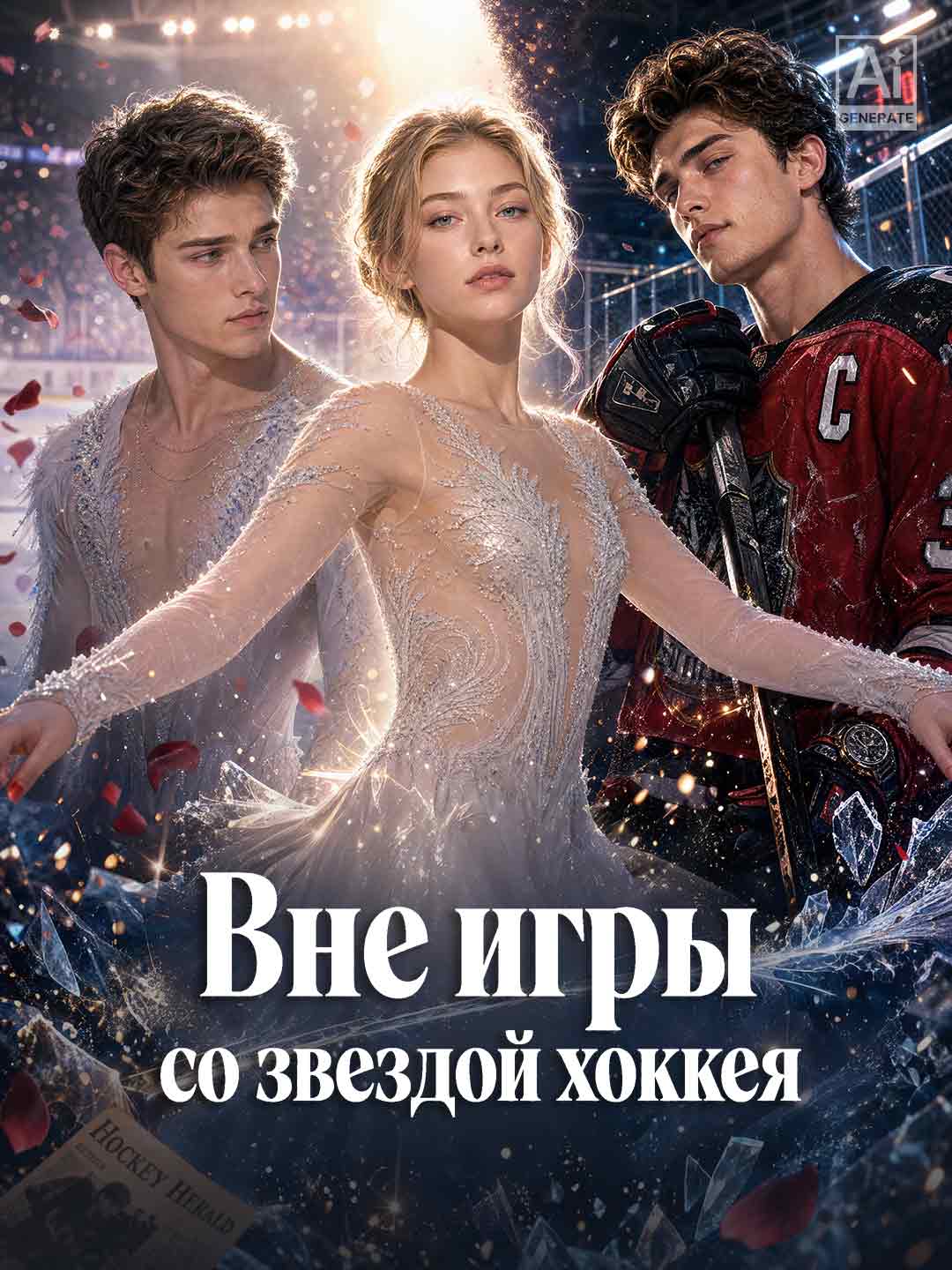 Вне игры со звездой хоккея posteri