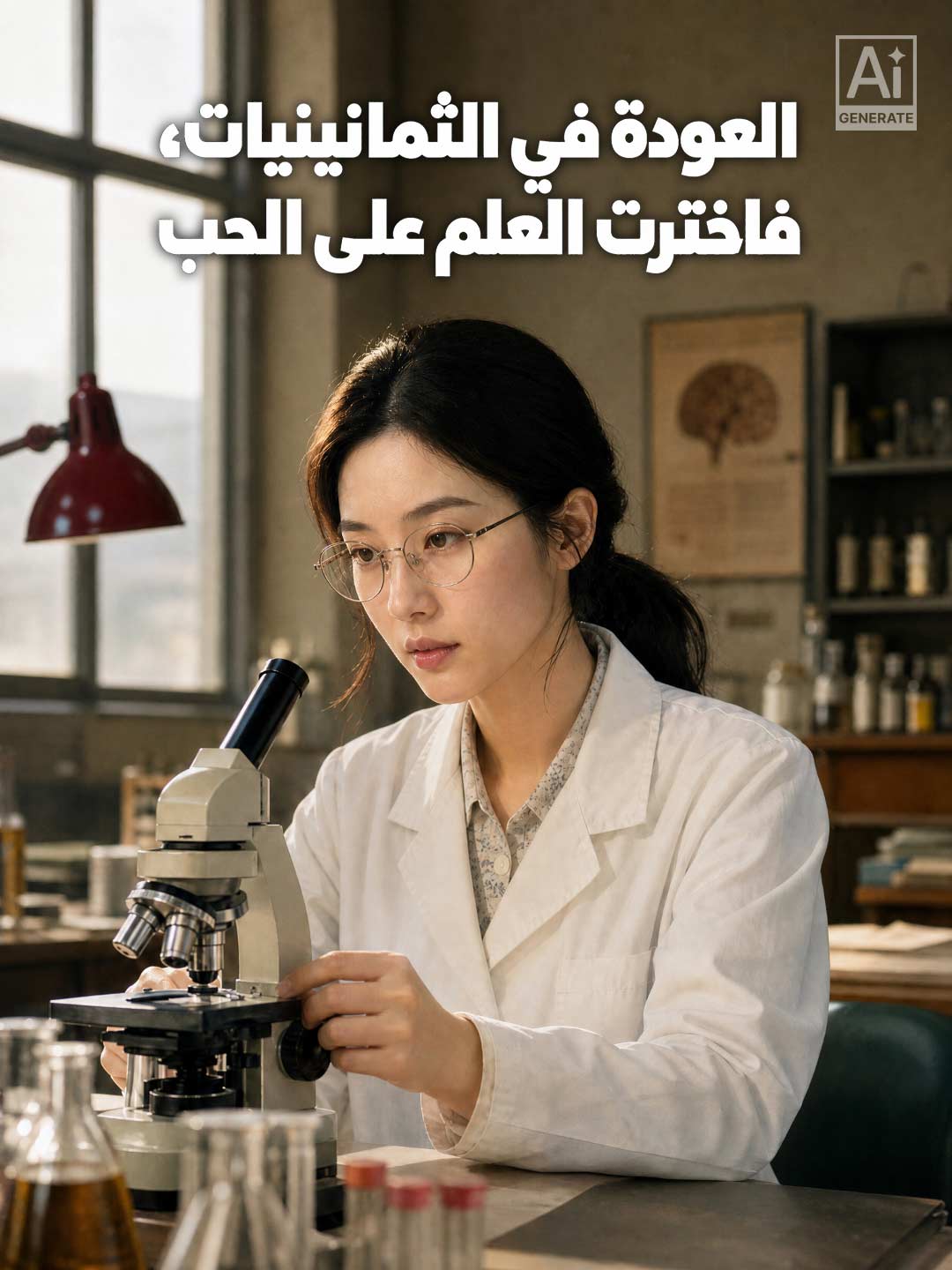 العودة في الثمانينيات، فاخترت العلم على الحب posteri