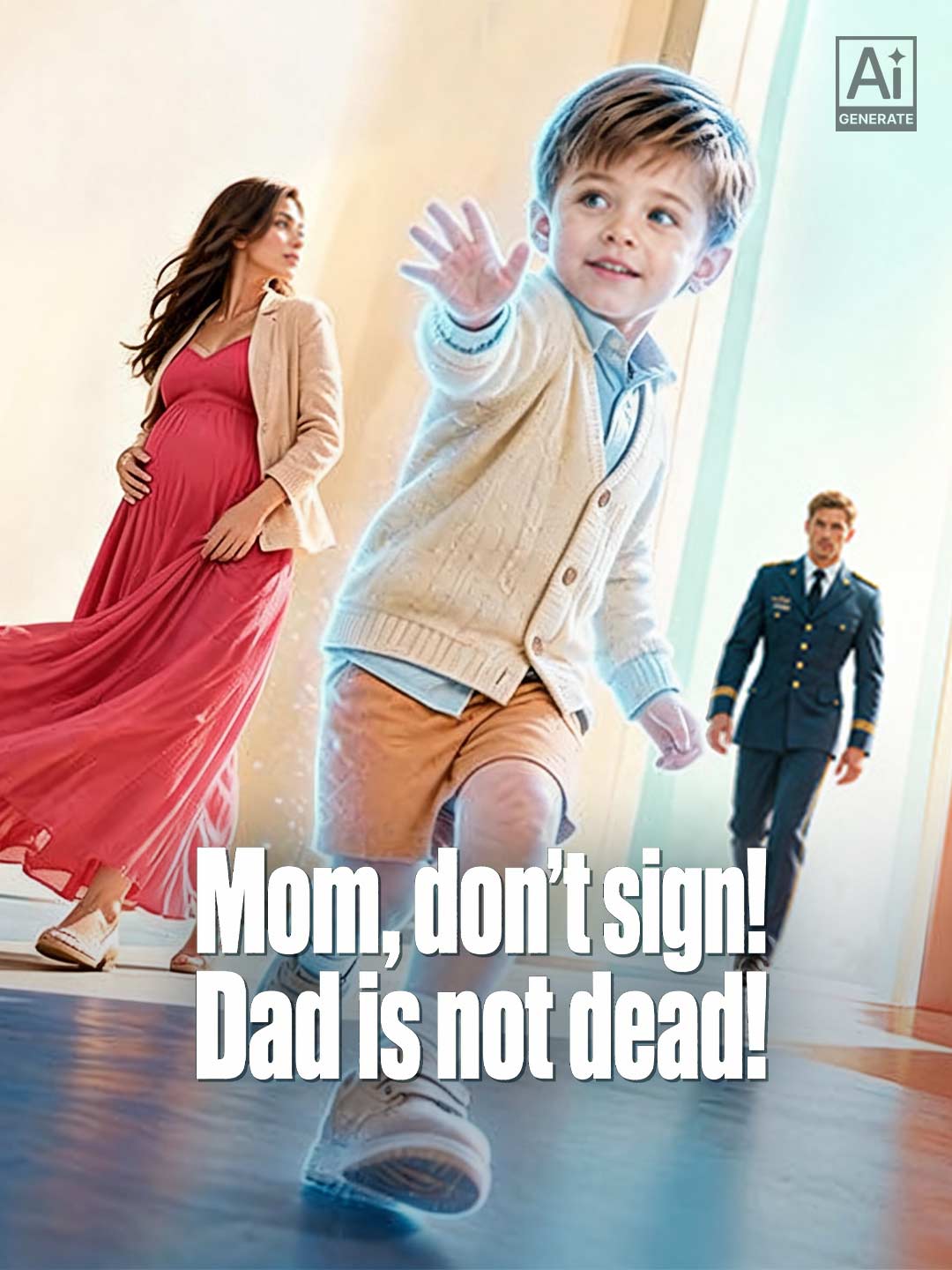 Mom, don't sign! Dad is not dead! posteri
