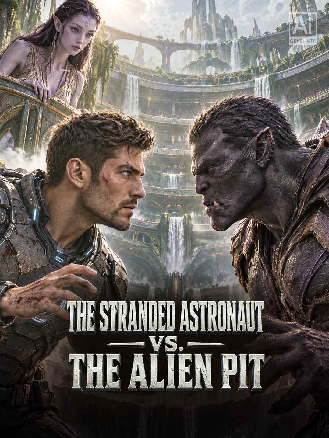 The Stranded Astronaut vs. The Alien Pit posteri