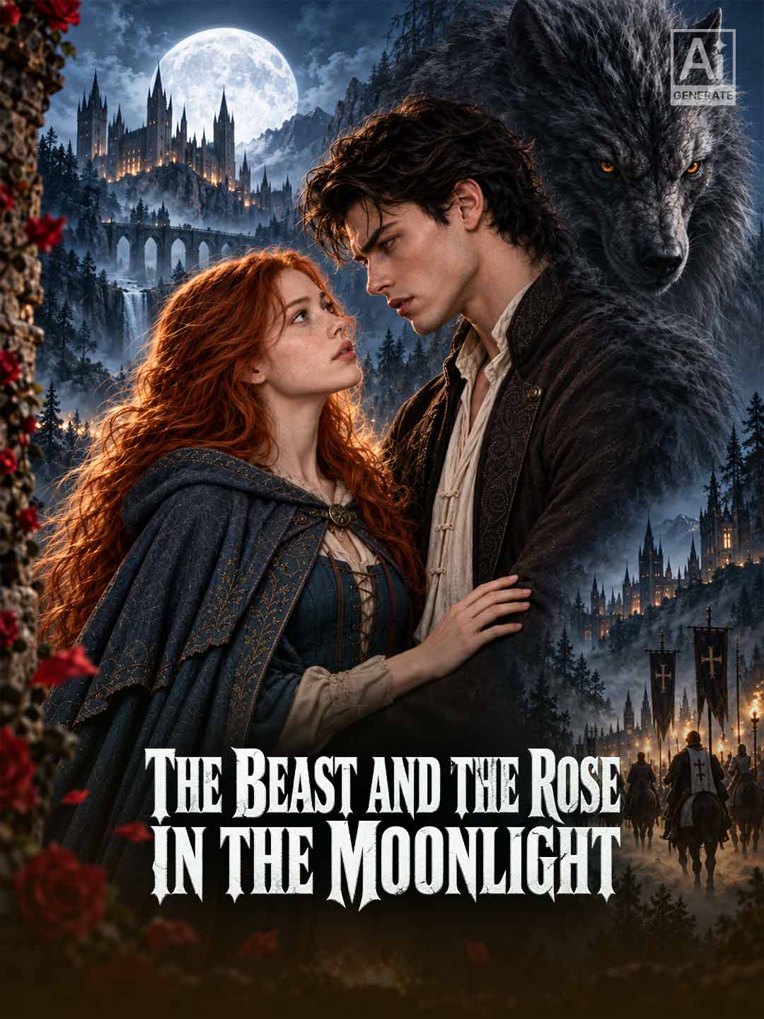 The Beast and the Rose in the Moonlight posteri