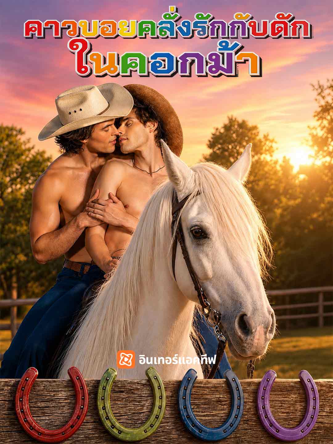 คาวบอยคลั่งรักกับดักในคอกม้า posteri
