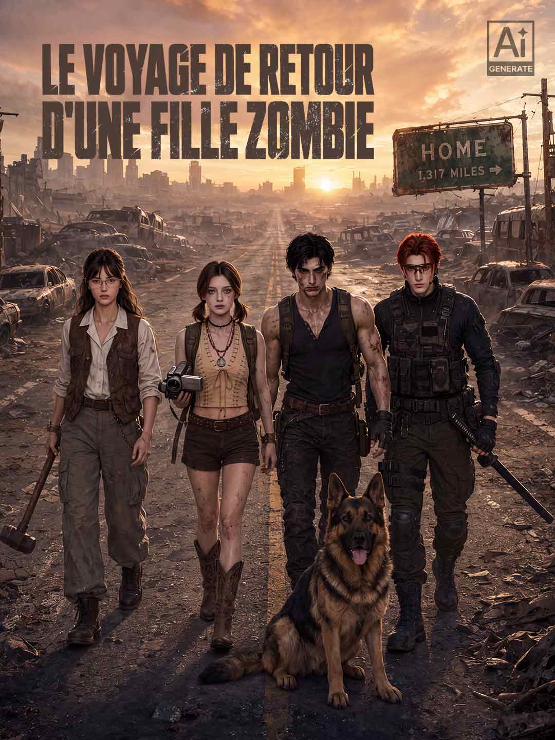 LE VOYAGE DE RETOUR D'UNE FILLE ZOMBIE posteri